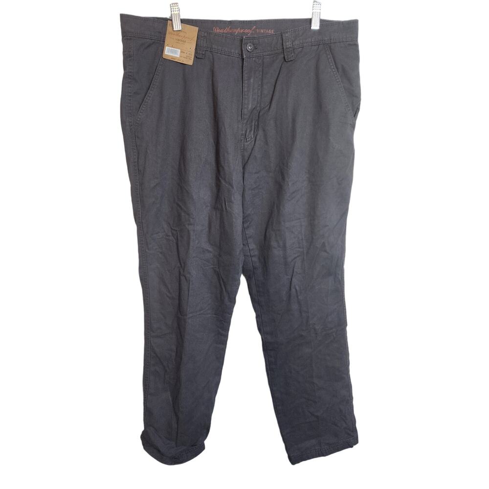 Weatherproof Vintage Flannel Lined Pants, 36x32, Forged Iron, NWT
